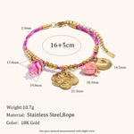 Load image into Gallery viewer, Braided Rope Flower Shell Bracelet