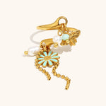 Load image into Gallery viewer, Pearl Daisy Tassel Ring
