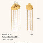 Load image into Gallery viewer, Aurora Shell Pearl Tassel Earrings